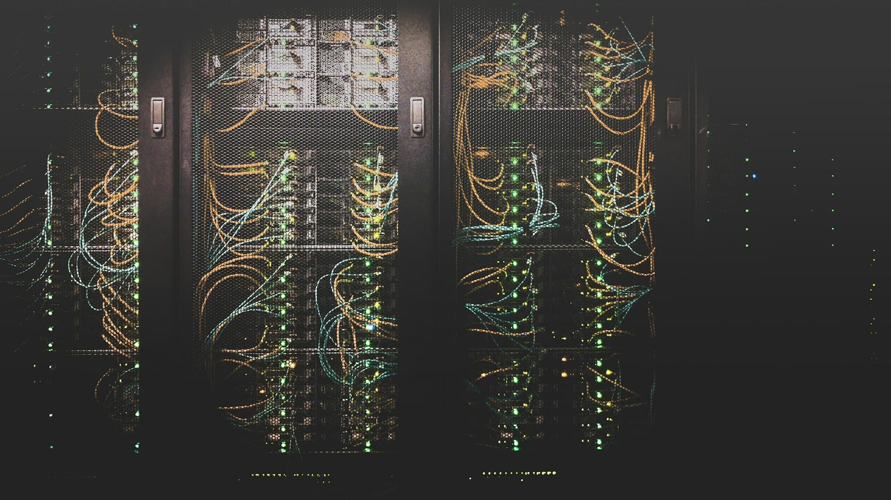 Long exposure of a data center corridor